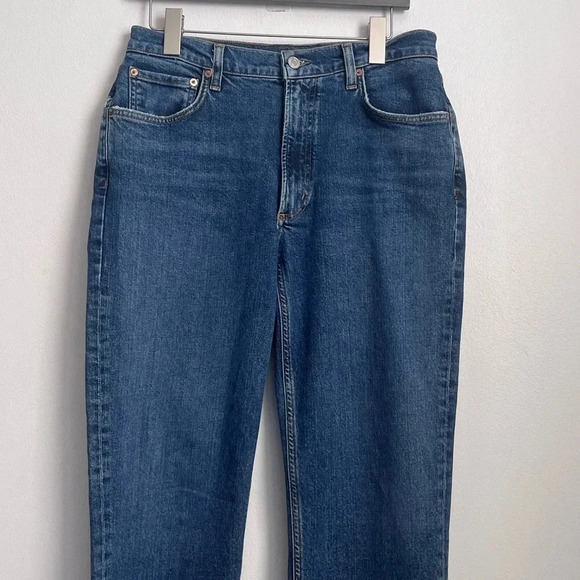 Agolde - Kye Mid Rise Straight Crop Jeans in Mirage - Picture 6 of 16